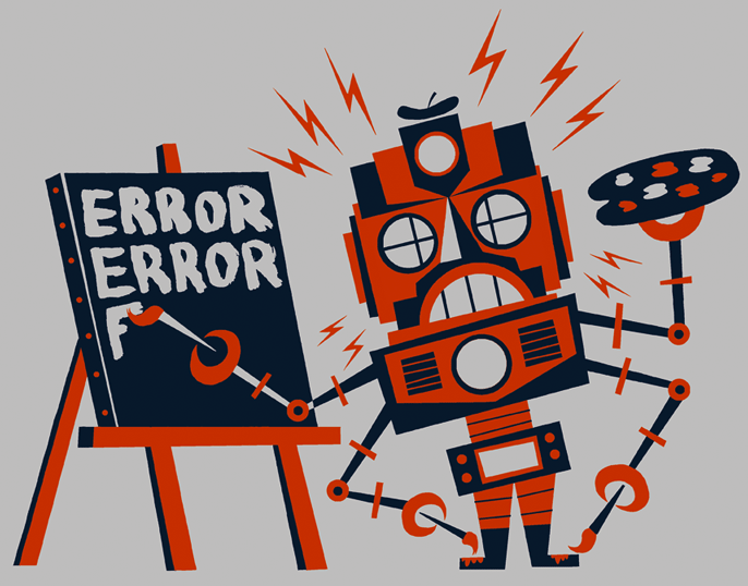 robot makes an error